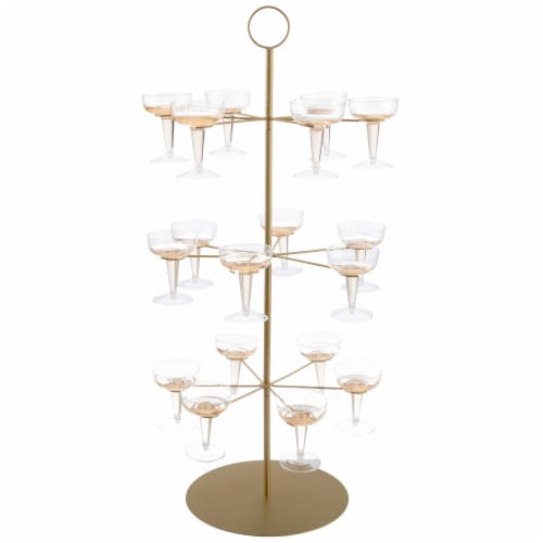 Lavish Home 3 Tier Champagne Tower Gold Stemware Stand Holds 18 Glasses 1 unit Fry s Food Stores