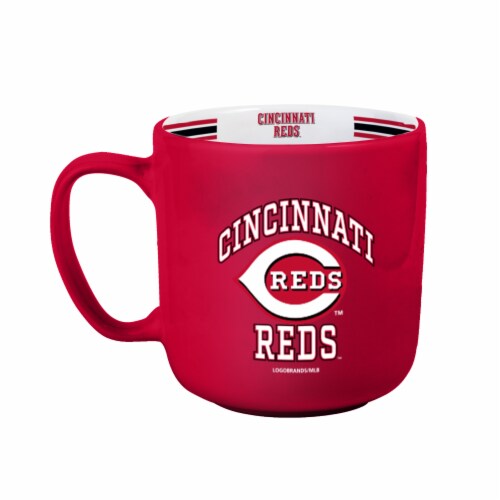 Classic Impressions Cincinnati Reds 15 Ounce Stripe Mug Perspective: front