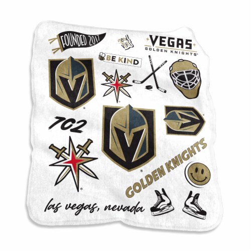 Logo Brands Vegas Golden Knights Raschel Blanket Perspective: front