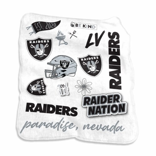 Las Vegas Raiders Raschel Blanket Perspective: front