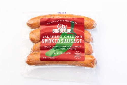 City Barbeque® Jalapeno Cheddar Smoked Sausage Perspective: front