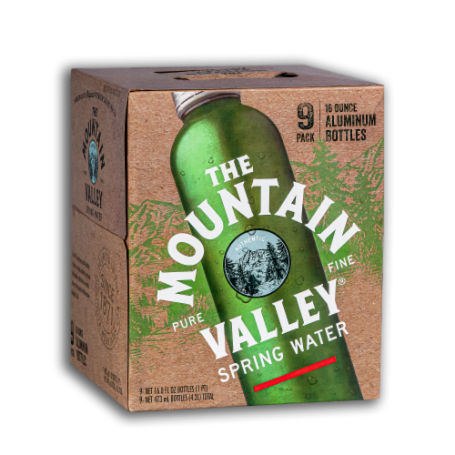 Mountain Valley® Spring Water Aluminum Bottles Perspective: front