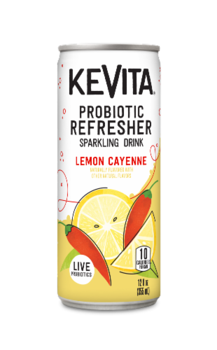 Kevita® Lemon Cayenne Probiotic Sparkling Drink Perspective: front