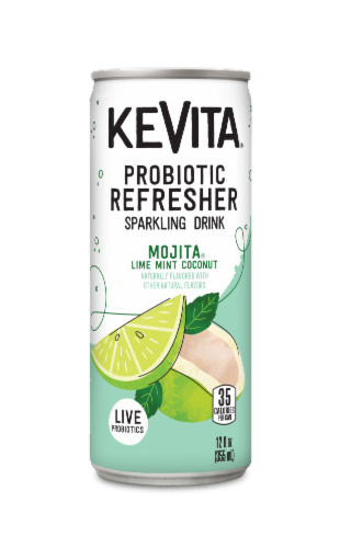 Kevita® Mojita® Lime Mint Coconut Probiotic Sparkling Drink Perspective: front