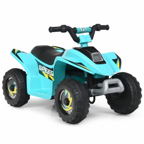 Costway 6V Kids Electric Quad ATV 4 Wheels Ride On Toy for Toddlers Forward Reverse Blue 28.5 Kroger