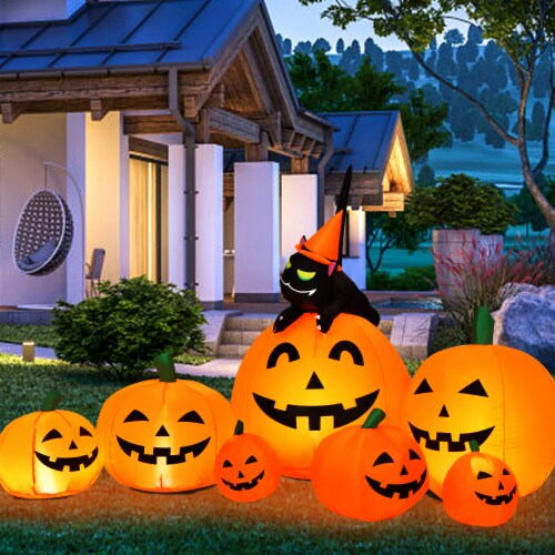 Costway Halloween 7.5 FT Inflatable Pumpkin Combo Decoration Costway Halloween 7.5 FT Inflatable Pumpkin Combo Decoration