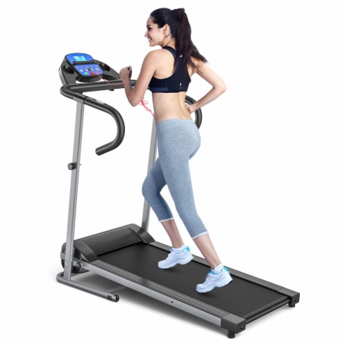 Goplus 1100W Folding Treadmill Electric Support Motorized Power Running Fitness Machine 1100W Kroger