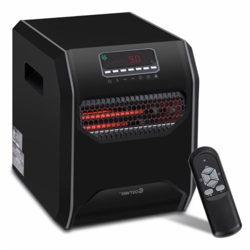 Costway Portable Electric Space Heater 1500W 12H Timer LED Remote Control Room Office Perspective: front