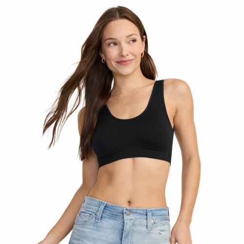 Jockey Seamfree® Stretch Tank Strap Bralette - Black Perspective: front