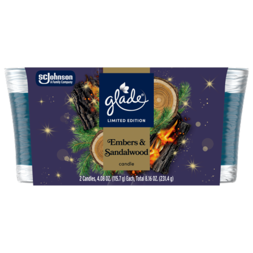 Glade® Limited Edition Small Candle Embers & Sandalwood Perspective: front