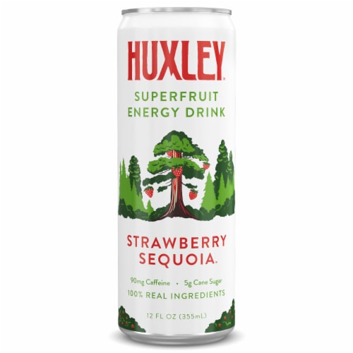 Huxley™ Superfruit Energy Drink Strawberry Sequoia Perspective: front