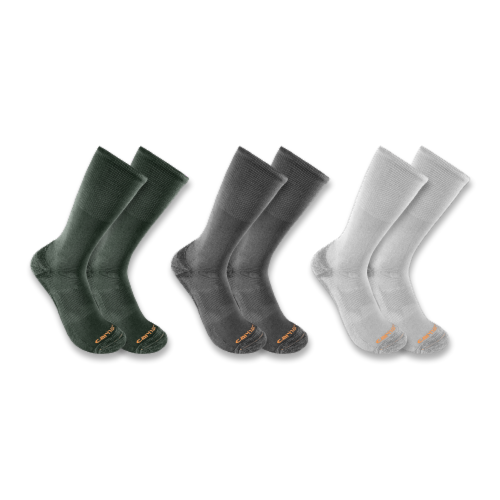 Carhartt Midweight L Cotton-Tencel Comfort Crew Sock Variety Pack Perspective: front