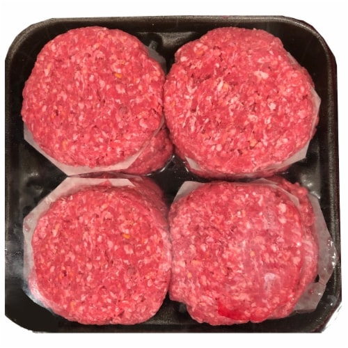 Harris Teeter 100% Natural Angus Beef Patties Perspective: front