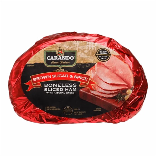 Carando® Brown Sugar & Spice Boneless Sliced Half Ham Perspective: front