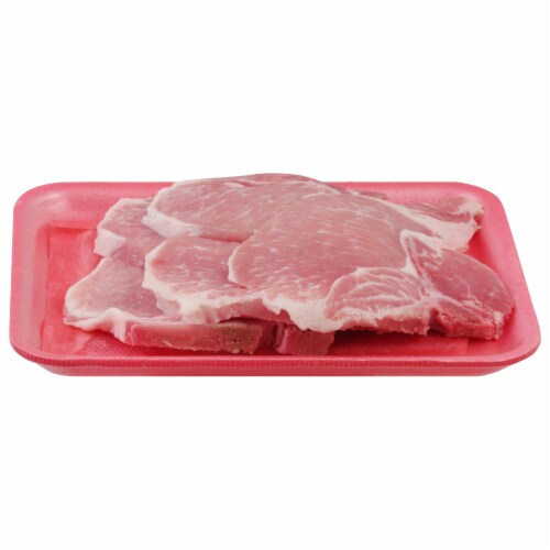 Harris Teeter Bone-In Thin Cut Pork Chops Perspective: front
