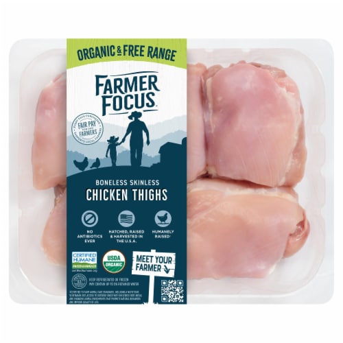 Farmer Focus Boneless Skinless Fresh Chicken Thighs