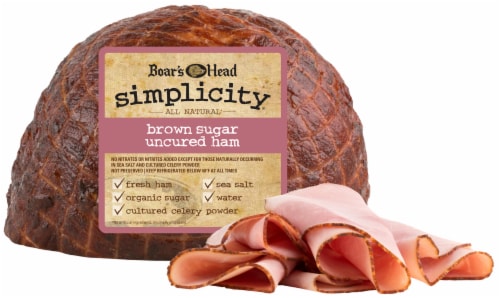 Boar's Head® Simplicity Brown Sugar Uncured Ham Fresh Sliced Deli Meat Perspective: front