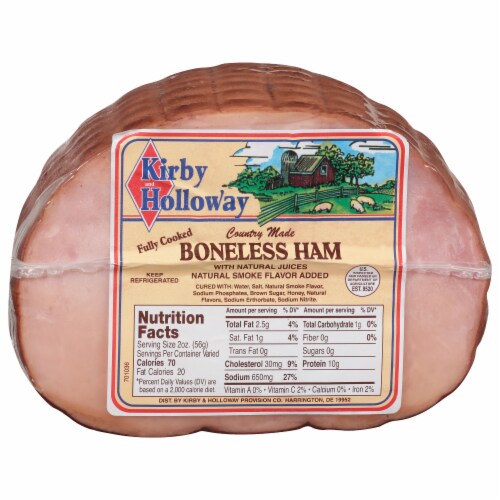Harris Teeter Reserve Kirby Holloway Fully Cooked Country Made Boneless Ham Perspective: front