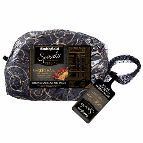 Smithfield Brown Sugar Glaze With Bacon Spiral Ham Perspective: front