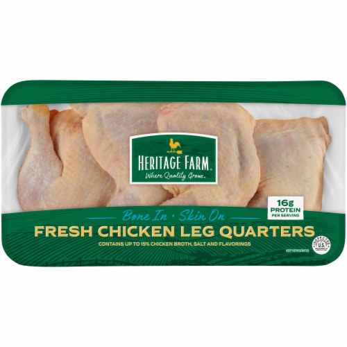 Heritage Farm Fresh Chicken Leg Quarters Perspective: front