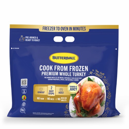 Butterball Cook from Frozen Premium Whole Turkey Perspective: front