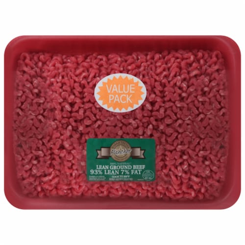 Harris Teeter Rancher 93% Lean Ground Beef Value Pack Perspective: front