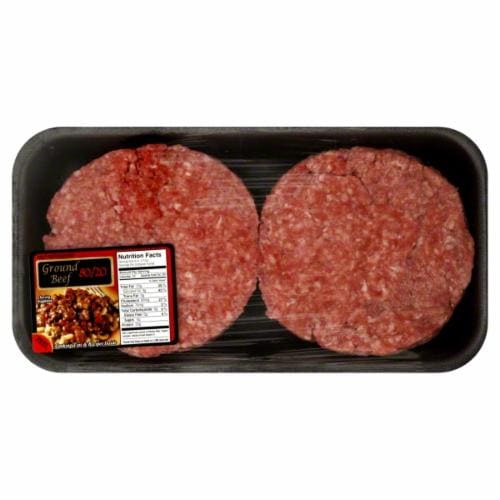 Ground Beef Sirloin Patties 90% Lean 10% Fat (2 Per Pack) Perspective: front