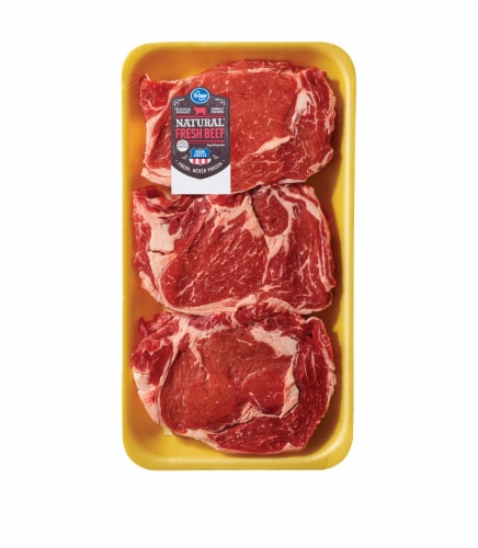 Beef Choice Boneless Ribeye Steak Value Pack (About 3-4 Steaks per Pack) Perspective: front