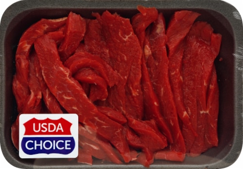 Choice Strip Steak Thin Family Pack Perspective: front