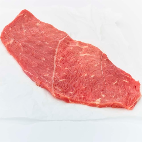 Beef Choice Round Sirloin Tip Steak Thin Sliced (About 3 Steaks per Pack) Perspective: front