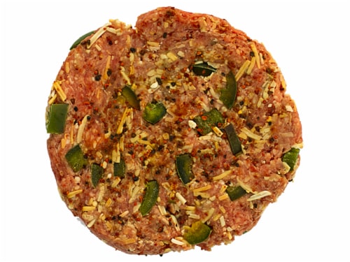 Jalapeno Pepperjack Beef Patties Perspective: front
