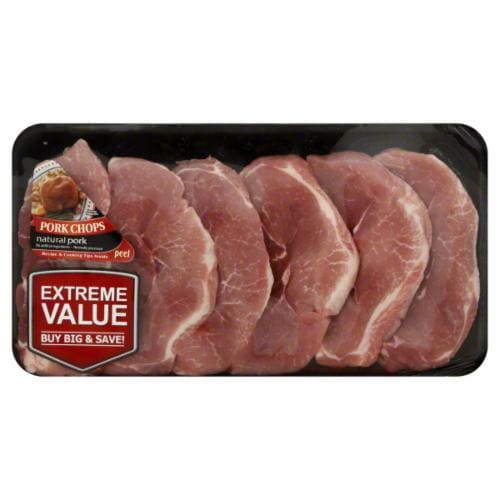 Bone-In Pork Loin Rib Chops Perspective: front