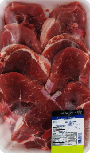 Moist & Tender Pork Bone-In Sirloin Chops Value Pack (About 8 Chops) Perspective: front