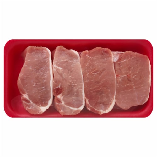 Thick Sliced Boneless Pork Chops Perspective: front