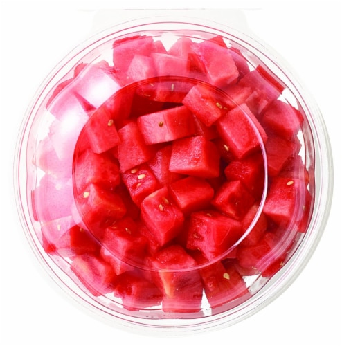Fresh Cut Seedless Watermelon Bowl Perspective: front