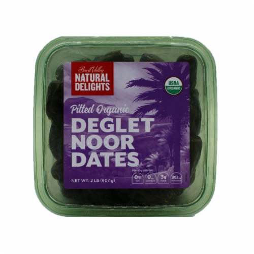 Bard Valley Natural Delights® Pitted Organic Deglet Noor Dates Perspective: front