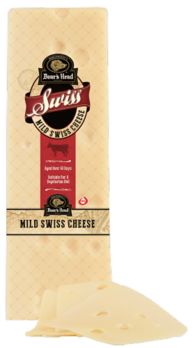 Boar's Head Mild Swiss Cheese Fresh Sliced Deli Cheese Perspective: front