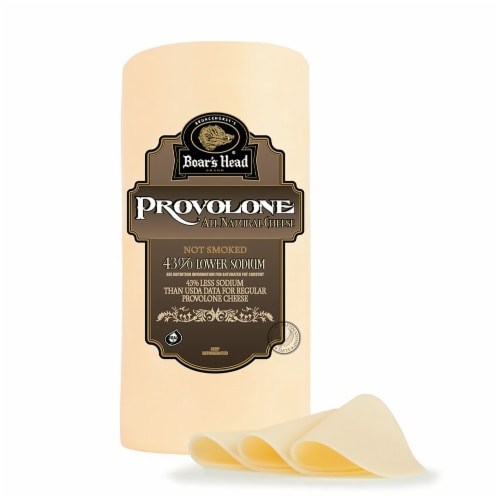 Boar's Head 43% Lower Sodium Provolone Cheese Perspective: front