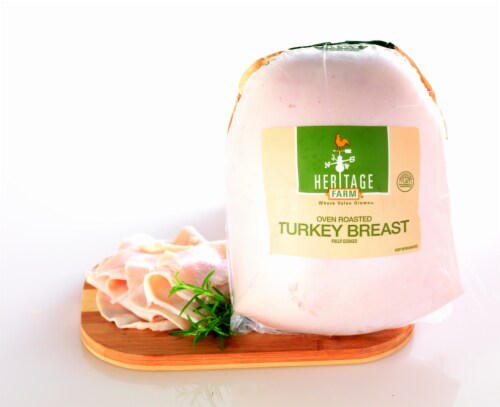 Grab & Go Heritage Farm Oven Roast Turkey Breast Fresh Sliced Deli Meat Perspective: front