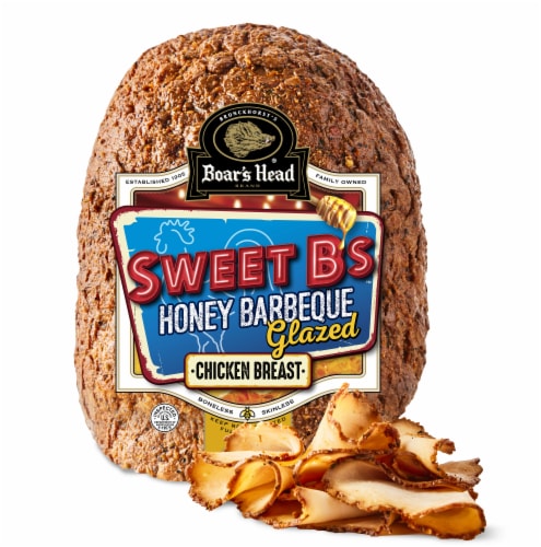 Boar’s Head Sweet B’s Honey Barbeque Glazed Chicken Breast Perspective: front
