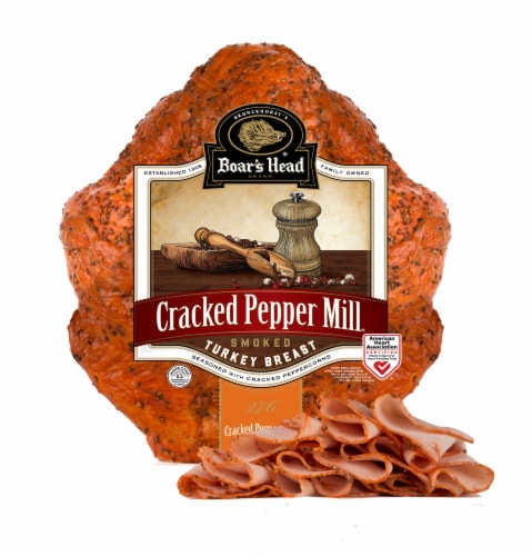 Boar’s Head Cracked Pepper Mill Smoked Turkey Breast Perspective: front