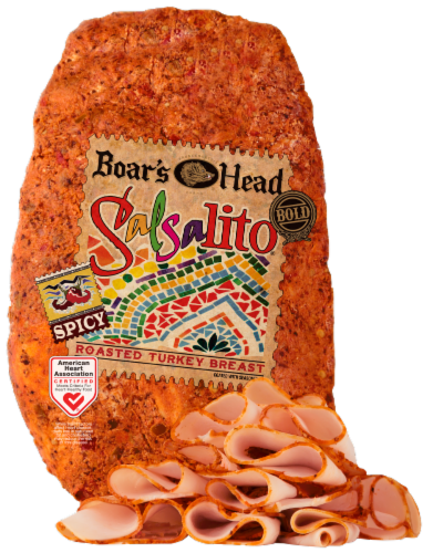 Boar's Head Salsalito Roasted Turkey Fresh Sliced Deli Meat Perspective: front
