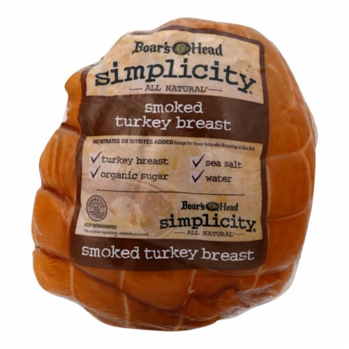 Boar's Head Simplicity® All Natural Smoked Turkey Fresh Sliced Deli Meat Perspective: front