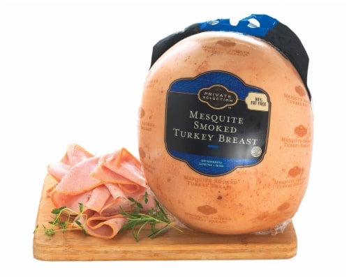 Private Selection™ Mesquite Smoked Turkey Breast Fresh Sliced Deli Meat Perspective: front