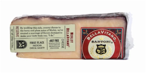 Sartori Merlot Bellavitano Cheese Perspective: front