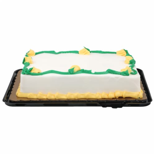 Harris Teeter Fresh Foods Market 1/4 Sheet Double Layer Marble Cake with White Buttercream