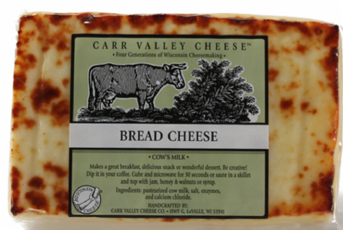 Carr Valley Bread Cheese Perspective: front