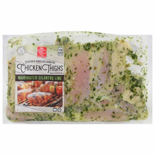 Harris Teeter Seasoned Boneless Skinless Chicken Thigh Perspective: front