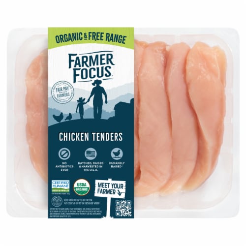 Farmer Focus Organic & Free Range Chicken Tenders Perspective: front