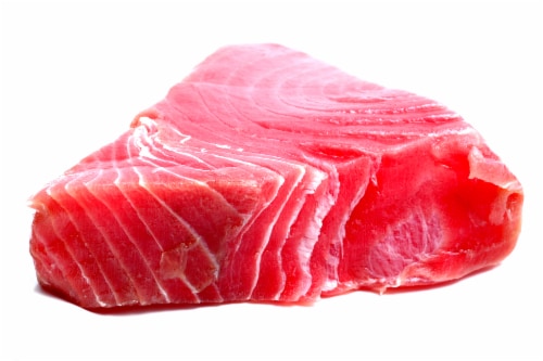Wild Caught Frozen Tuna Steaks Perspective: front